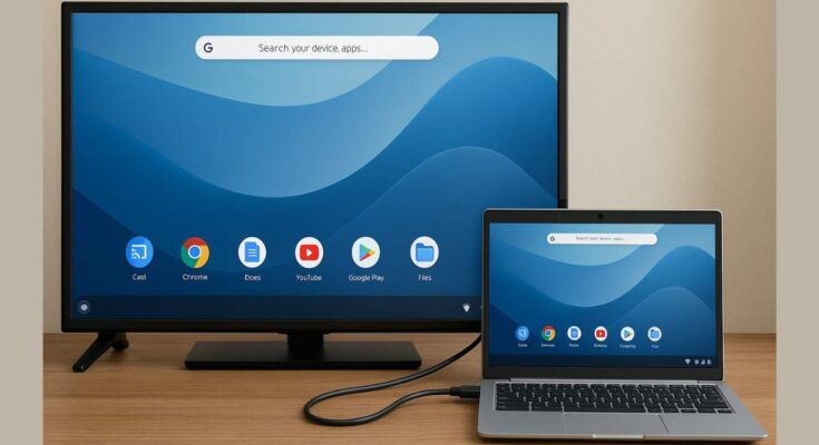 how to connect chromebook to tv